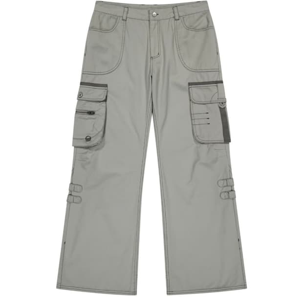 (구해요) 코이세이오 빅 포켓 카고 팬츠 라이트 그레이 2