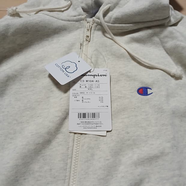 새제품 남여공용 Champion 후드 집업 2XL XXL