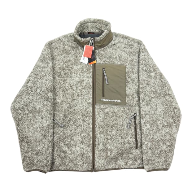 디스이즈네버댓 쉐르파 플리스 후리스 자켓 스톤 M