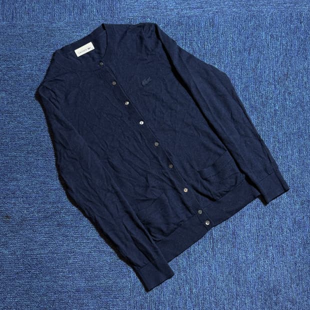 라코스테 네이비 포켓 가디건