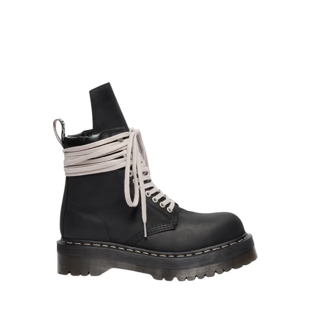 [Uk 6] 릭오웬스 닥터마틴 쿼드 솔 스틸 토 부츠 블랙