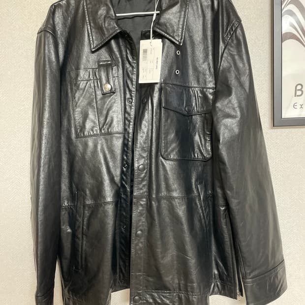 헬무트 랭 블랙 가죽 자켓 L 새상품