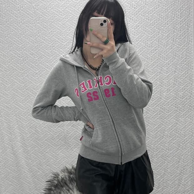 디키즈 올드스쿨 러블리힙 Y2K 핑크로고 후드 집업 M C09145