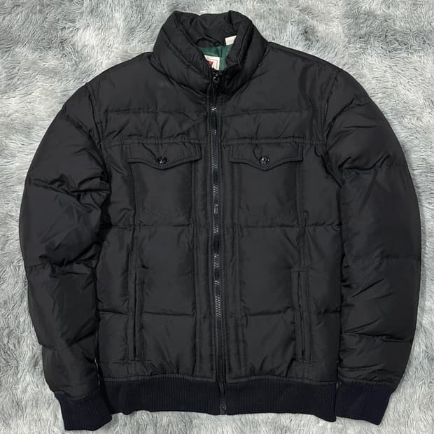 리바이스 덕다운 숏패딩 블랙 m