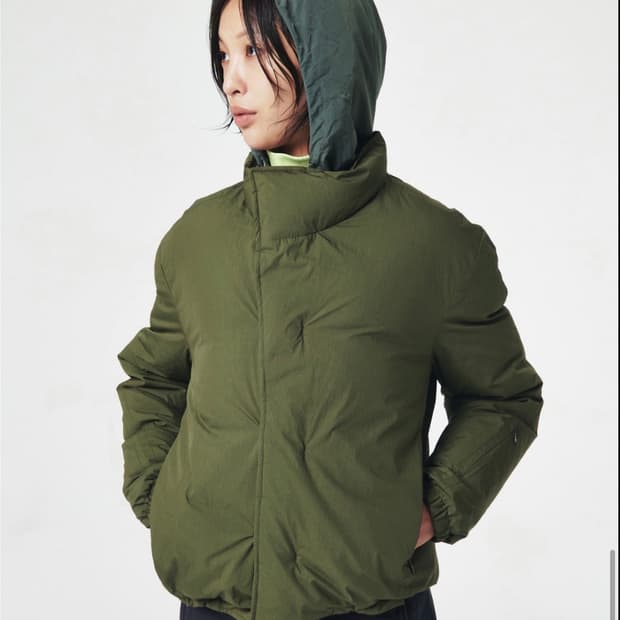 ee shrunken puffer down parka