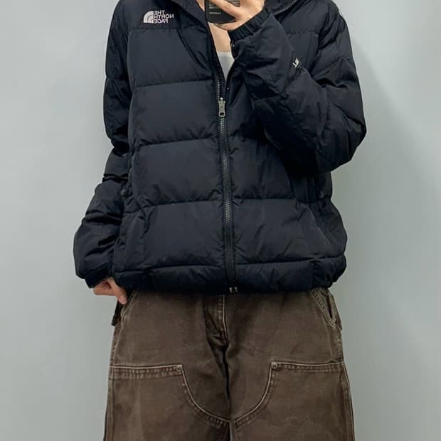 노스페이스 700 블랙 경량 패딩