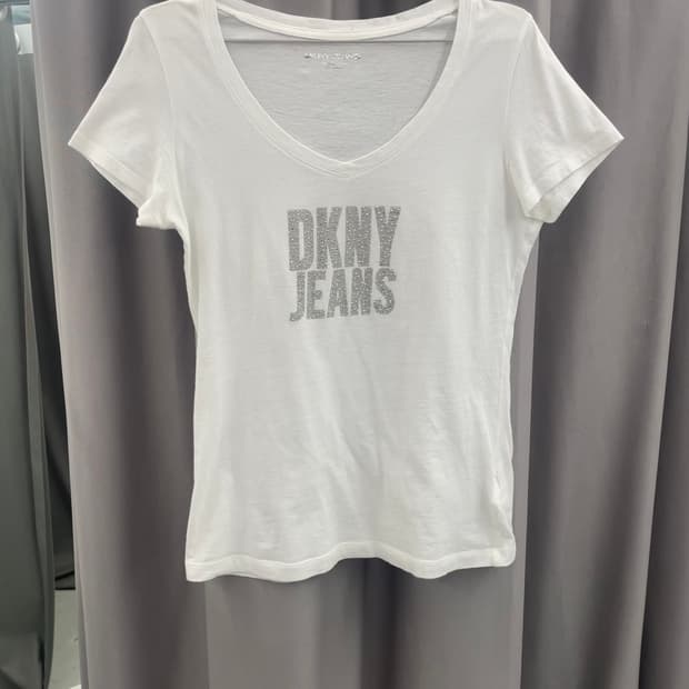 Dkny 브이넥 반팔 티셔츠 