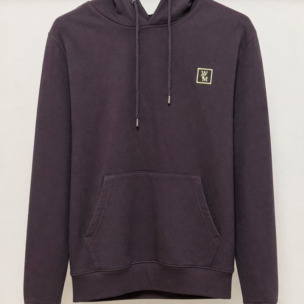 우영미 백로고 후드티