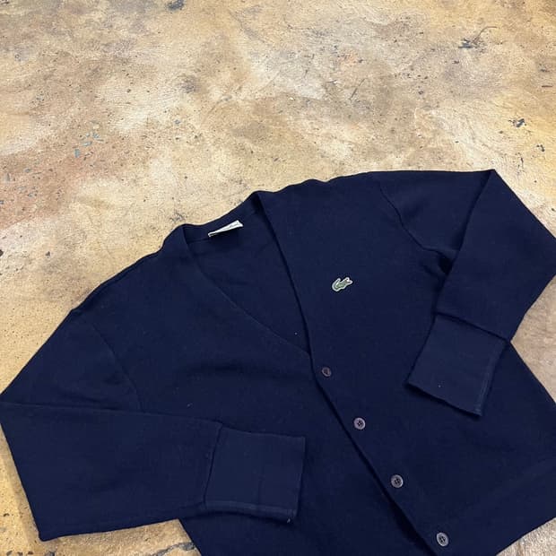 [정품/95] 라코스테 브이넥 네이비 가디건 b18