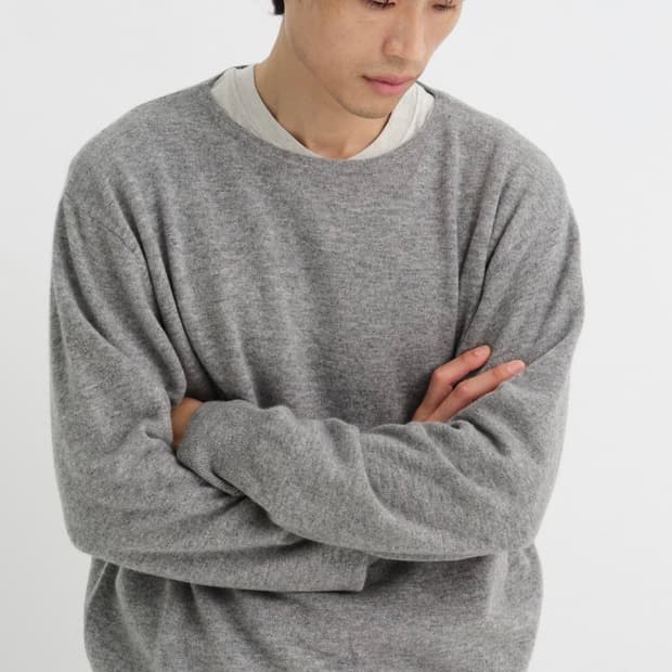 [3]씨솔트 보트넥 니트 그레이 판매합니다.