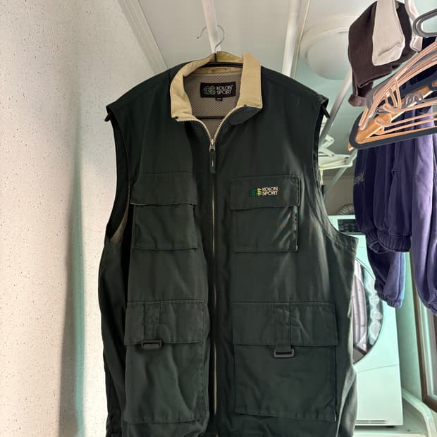[레어]코오롱스포츠 등산 조끼 베스트 낚시