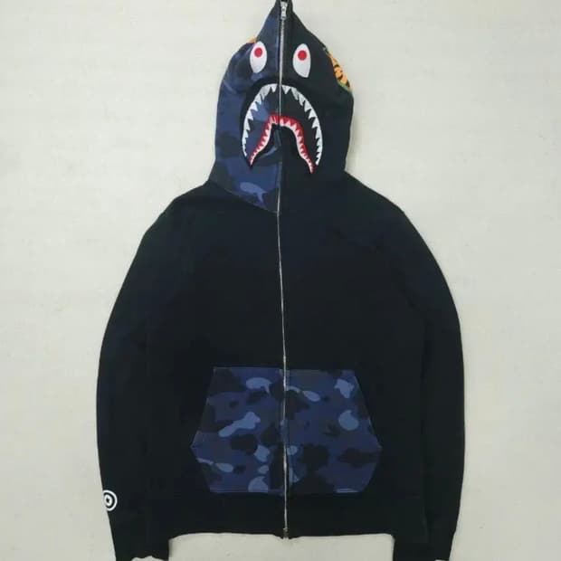 베이프 샤크후드 반카모 청계/검정