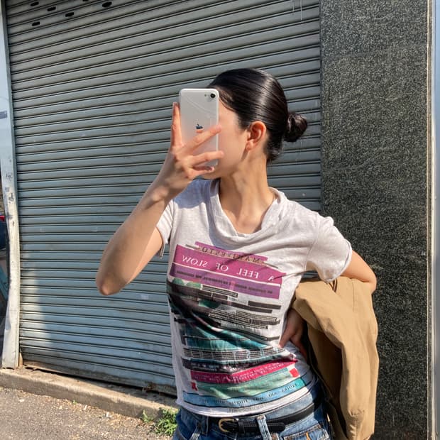 디젤 숄카라 반팔 시멘트그레이 