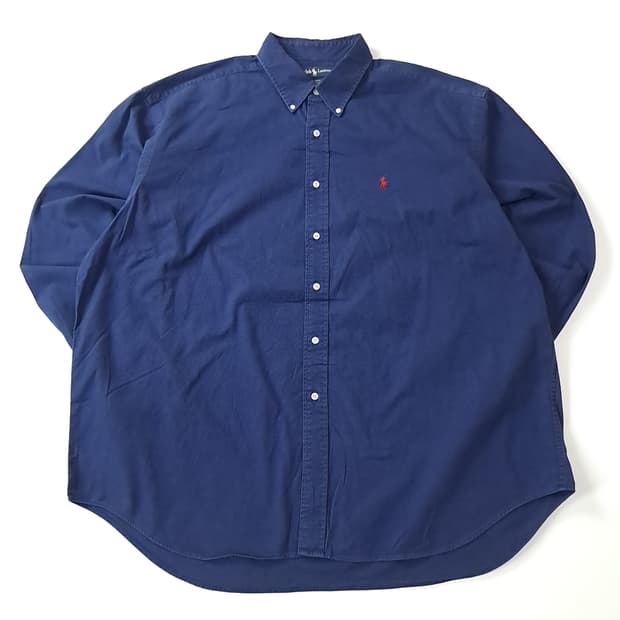 CA484 2XL 폴로 빅사이즈 90s 미국판 로얄네이비 셔츠 남방