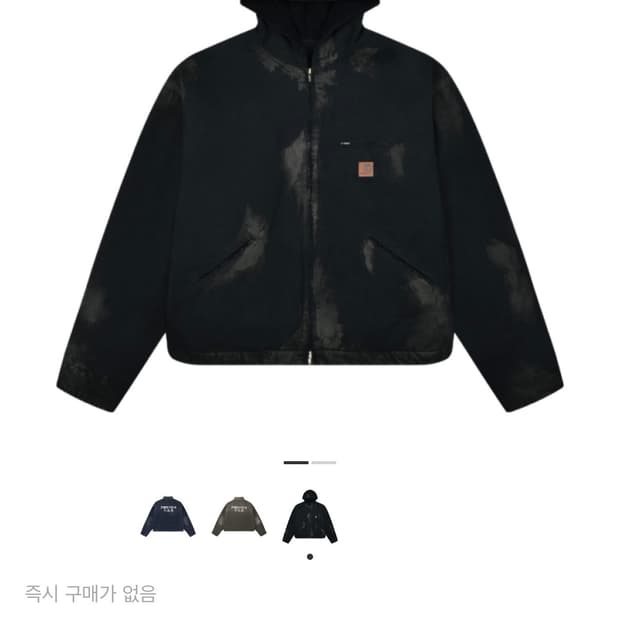 프로젝트지알 디스트레스 머드 워크 자켓 블랙