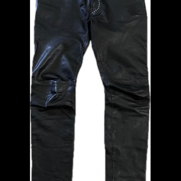 생로랑 14ss 스터드 레더팬츠