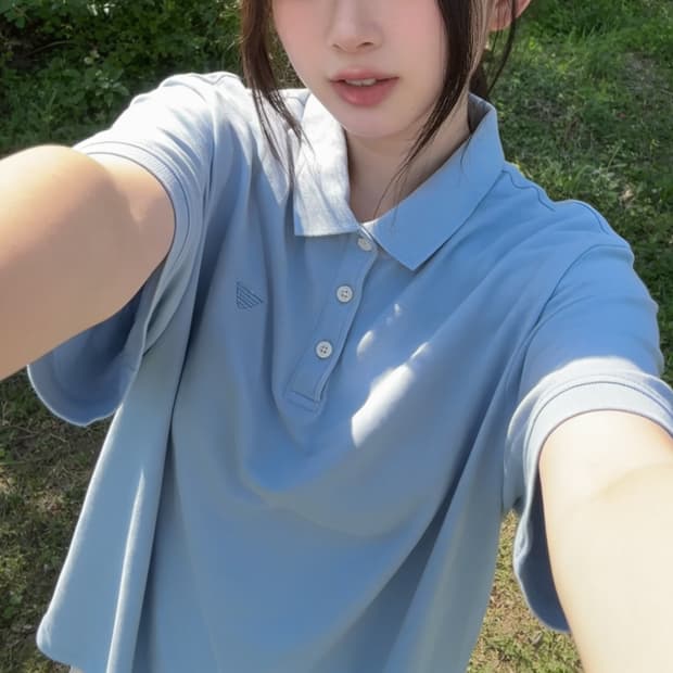 엠포리오 아르마니 스카이 블루 PK 셔츠