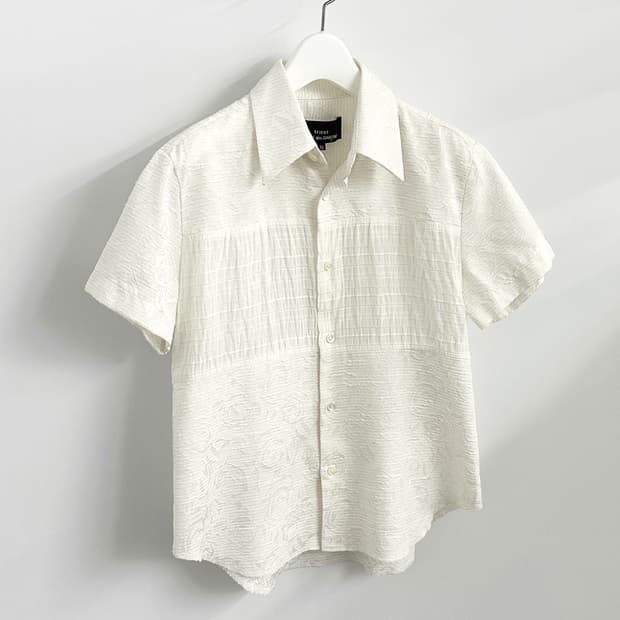 (Deadstock) 2008 트리콧 꼼데 가르송 텍스쳐 셔츠