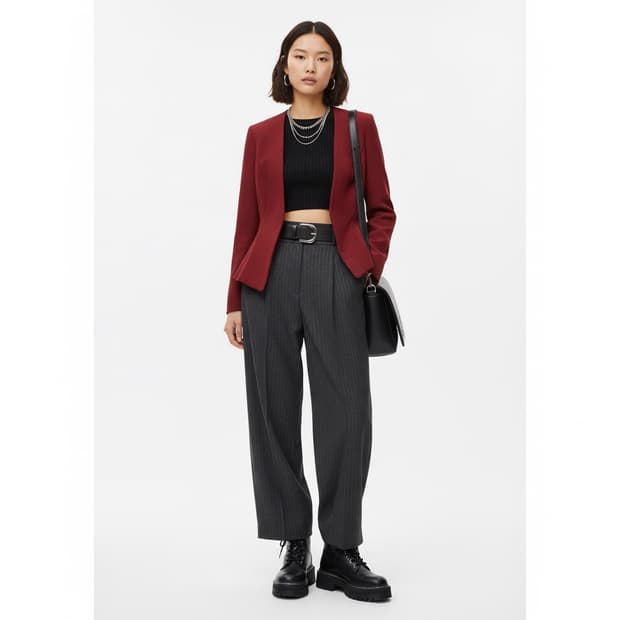 모조에스핀 레드 여성 블레이저 자켓 55