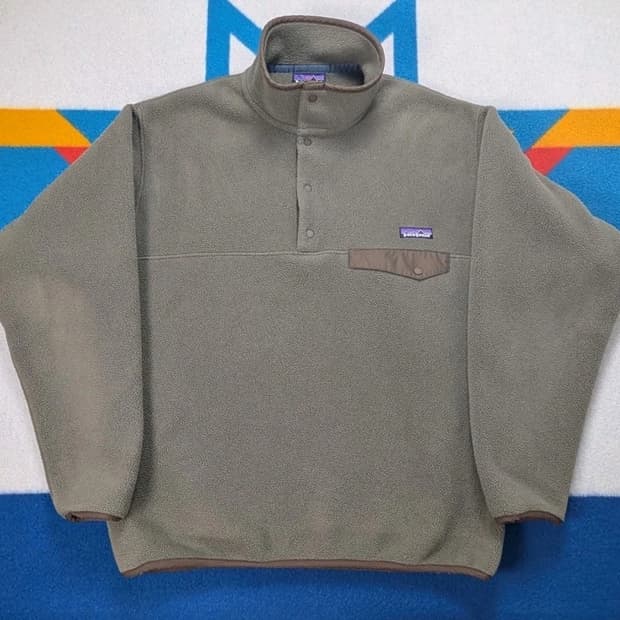 00s 파타고니아 신칠라 스냅-T 올리브/브라운 콜롬비아