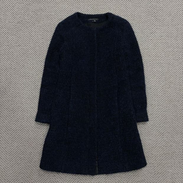 띠어리 네이비 울 블렌디드 코트 v1511