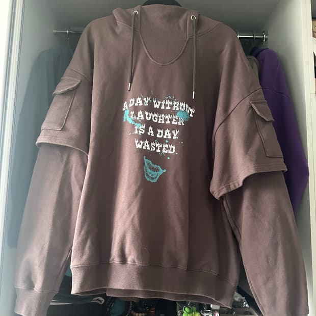 하프 레이어드 포켓 후드