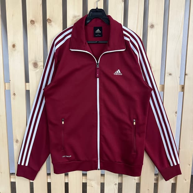 (M) 아디다스 버건디 져지 트랙탑