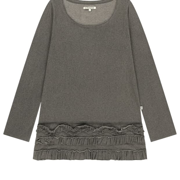 코이세이오 BOTTOM MULTIPLE FRILL DRESS BROWN
