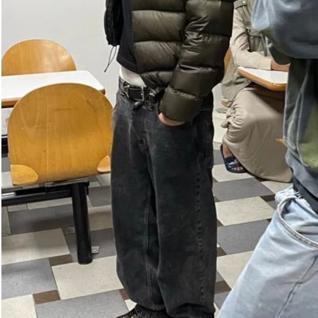 (L)몽벨 알파인 일본 빈티지 경량 다운 카키 브라운