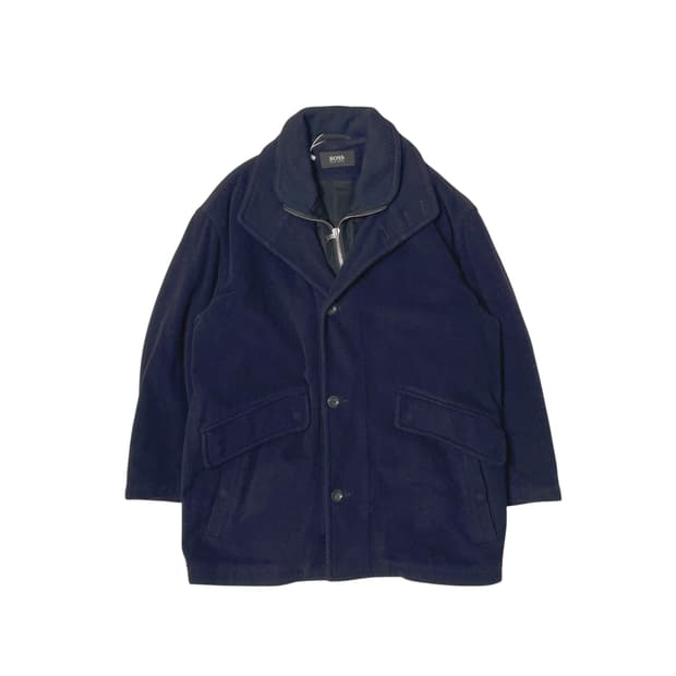 90's hugo boss 더블 칼라 빅 코트