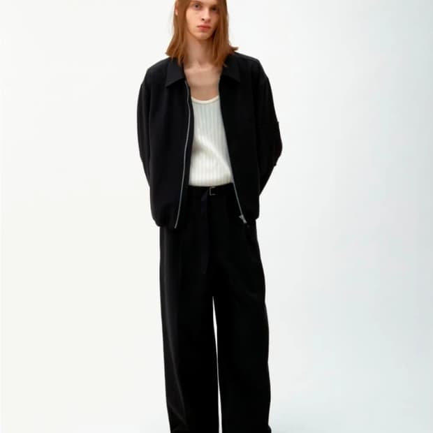 [L] 쿠어 린넨 블렌드 스트랩 이지 팬츠