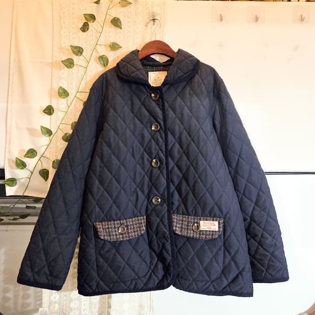Harris tweed 경량 패딩