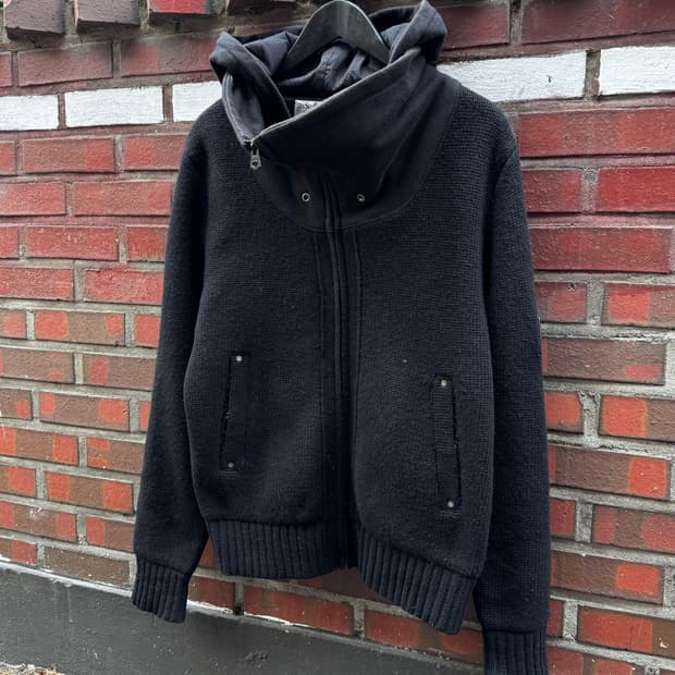 Diesel 디젤 하이넥 울 니트 후드집업 