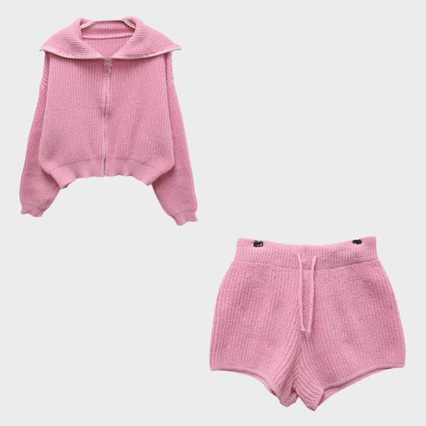 핑크 세일러니트 셋업 60429