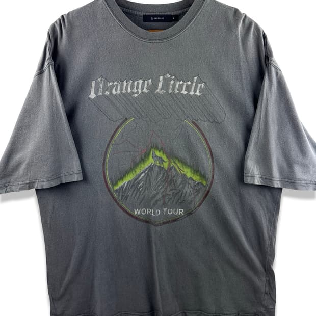 JPN 오렌지서클 울프 프린팅 티셔츠3029