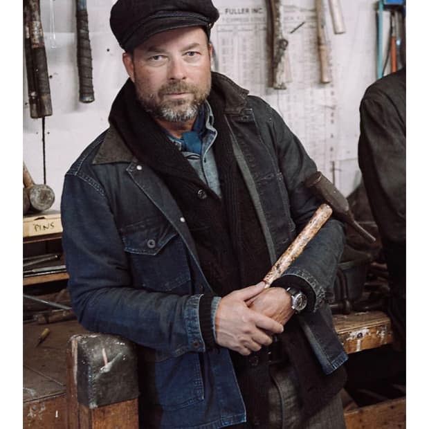 더블알엘 코듀로이 트림 워크 자켓