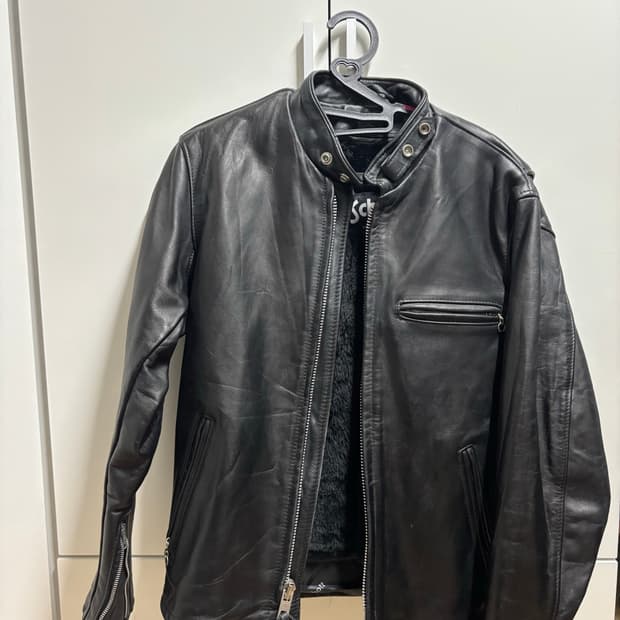 (36) 쇼트 싱글레더자켓