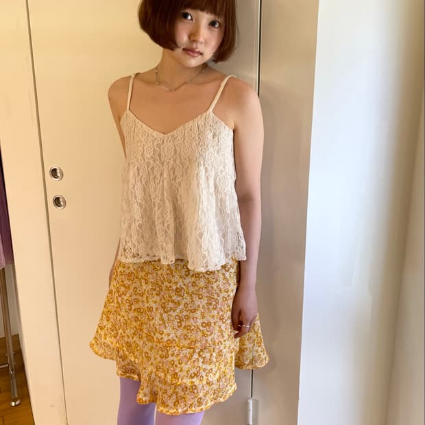 floral lace sleeveless