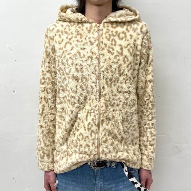 Leopard Ear Hoodie Hoodie Zip-Up 