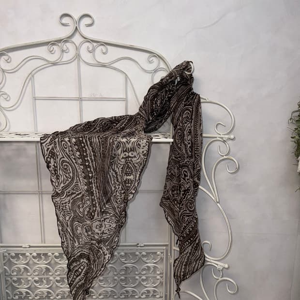 Dark brown oriental scarf