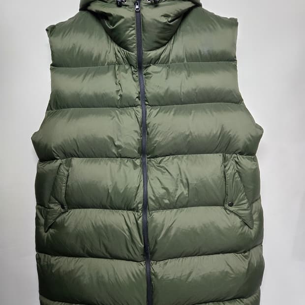 RED 후드 롱패딩 베스트 올리브 F 빅사이즈~120