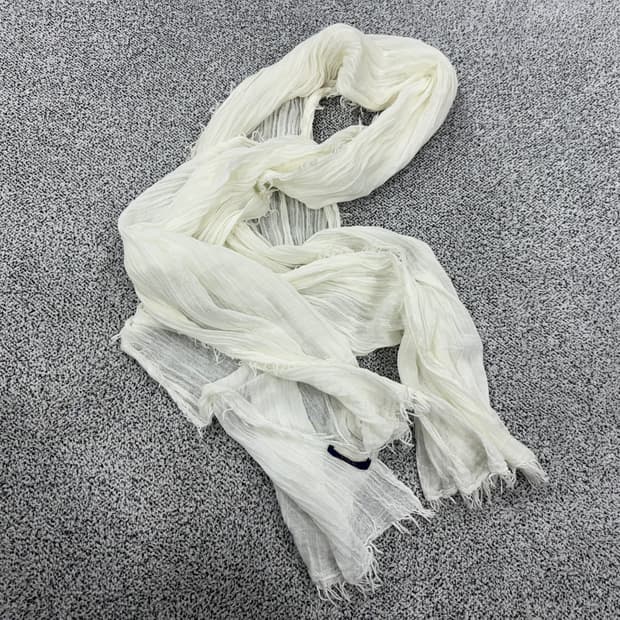 폴로 랄프로렌 프린지 트림 크링클 스카프