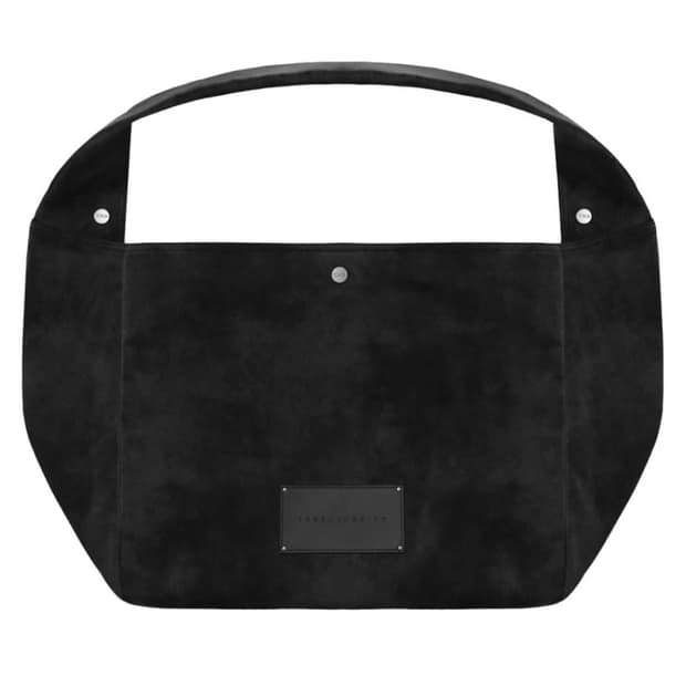 트리밍버드 스웨이드 매트 레더 와이드 빅백