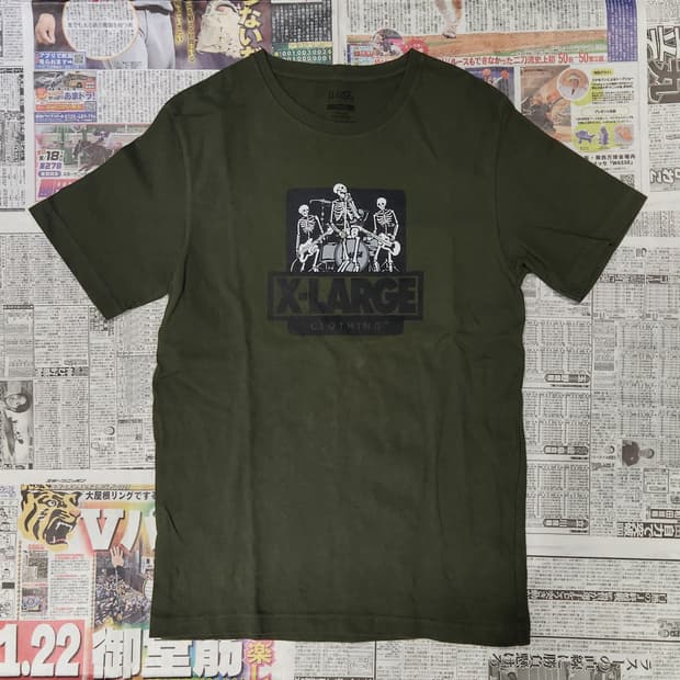 X-LARGE 해골밴드 반팔 L