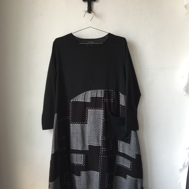 Pattern layer point long onepiece