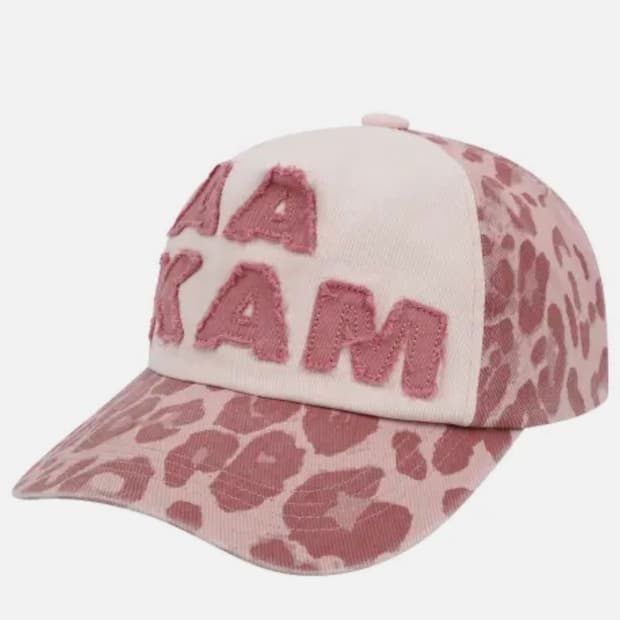 아캄 레오파드 패치 코튼 볼캡