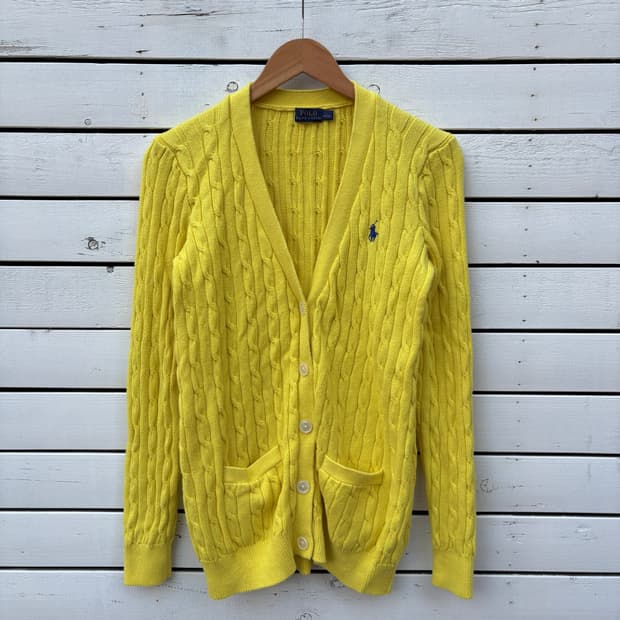Polo 폴로 케이블 꽈배기 니트 가디건