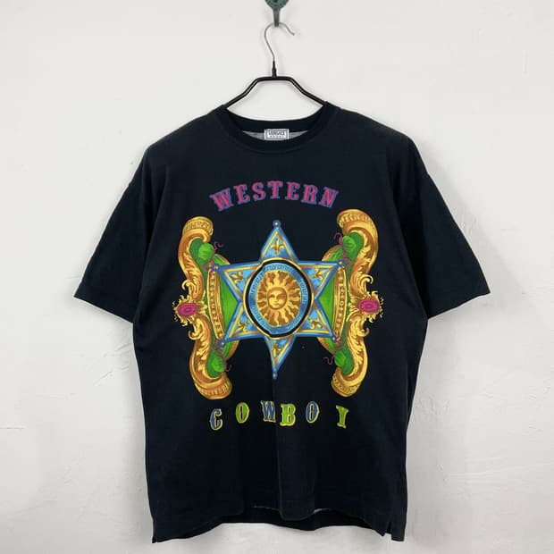 90s 베르사체 스포츠 웨스턴 카우보이 티셔츠
