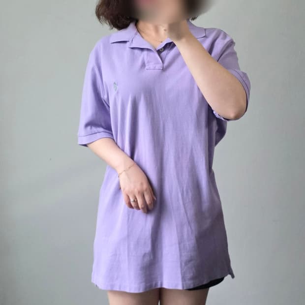 [프립]폴로 랄프로렌 라벤더색 반팔 폴로티