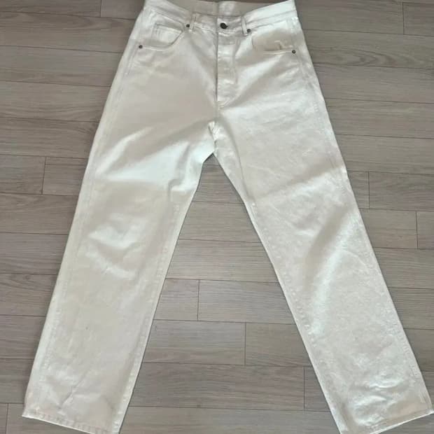 이얼즈어고 플로리스데님 와이드핏 에크루 M